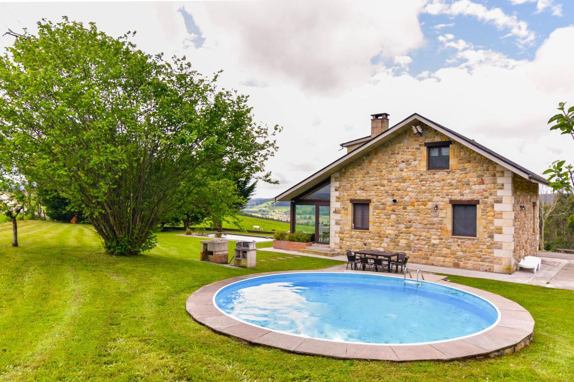 Villanueva Casa Con Gran Jardin Y Piscina En Cabarceno别墅 外观 照片